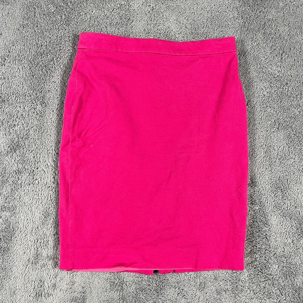 J.Crew No. 2 Midi Pencil Skirt Womens 4 Pink Stretch Back Zip Business Career